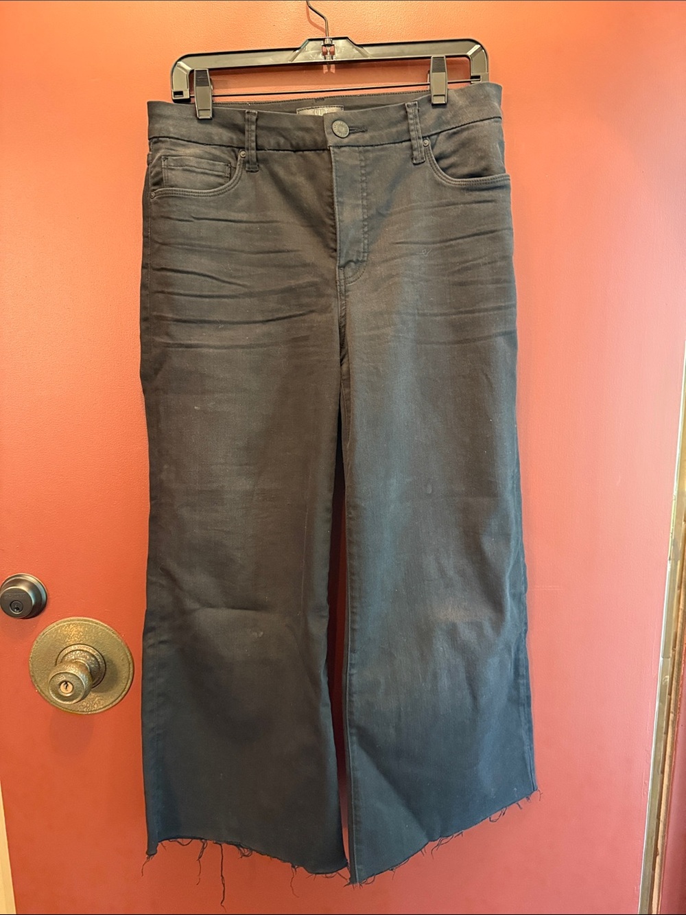 Kut From The Kloth Women's High-Rise Black Wide-Leg Jeans